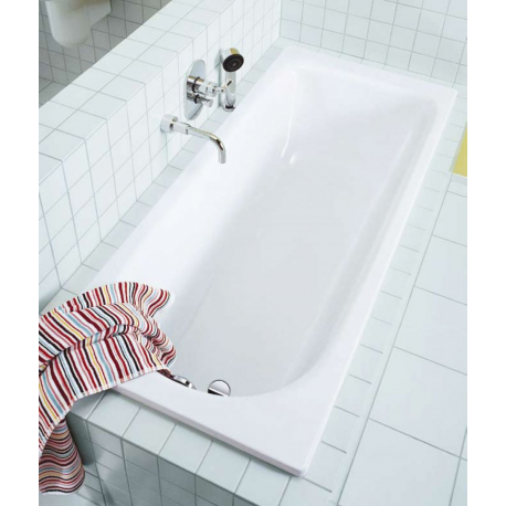 Kaldewei Baignoire rectangulaire Eurowa 170x70 cm acier émaillé, blanc alpin (119800010001)