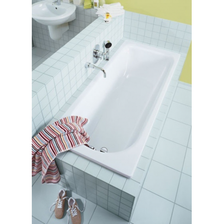 Kaldewei Baignoire rectangulaire Saniform Plus 170x75 cm acier émaillé, blanc alpin (112600010001)