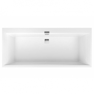 Villeroy & Boch Baignoire rectangulaire Squaro 180x80 cm marbre coulé, blanc (UBQ180SQE2DV-