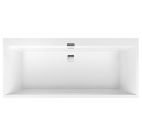 Villeroy & Boch Baignoire rectangulaire Squaro 180x80 cm marbre coulé, blanc (UBQ180SQE2DV-