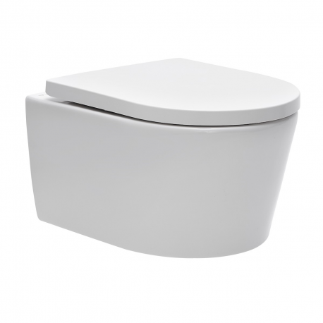   Grohe Pack WC bâti-support + WC Swiss Aqua Technologies sans bride + Plaque blanche + Set habillage (HSATrimlessGeb1)